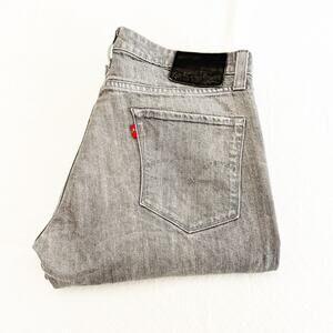 Levi's Capital E Slim Straight Matchstick Gray Wash Denim Jeans Size 34
